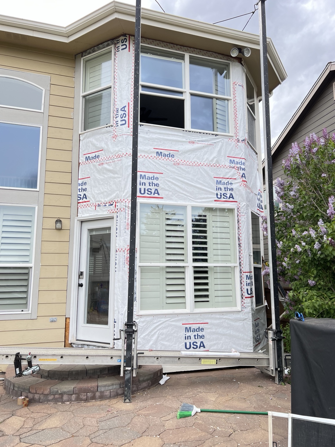 Home exterior renovation around windows